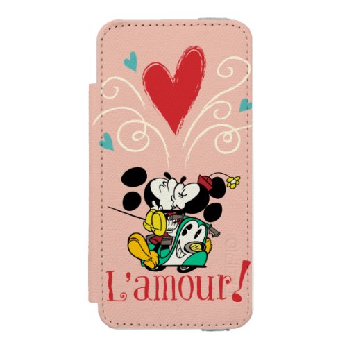 French Mickey  Lamour iPhone SE55s Wallet Case