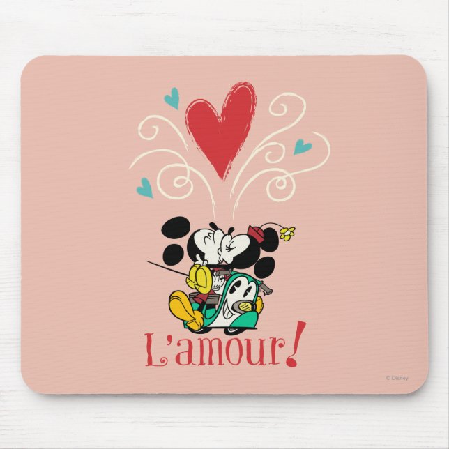 French Mickey | L'amour Mouse Pad (Front)