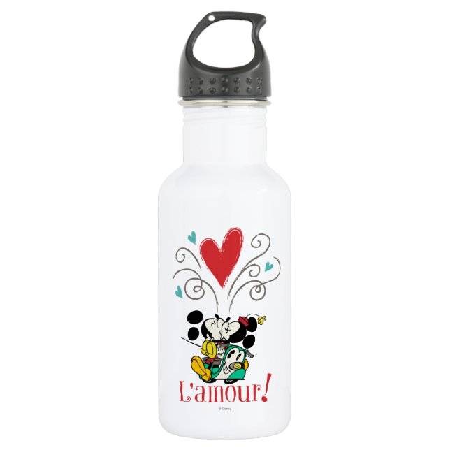 French Mickey | L'amour Water Bottle (Front)
