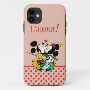 French Mickey Mickey and Minnie Kissing iPhone 11 Case