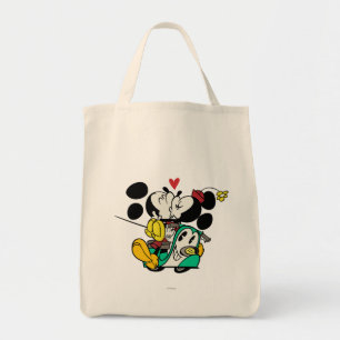 French Mickey   Mickey and Minnie Kissing Tote Bag
