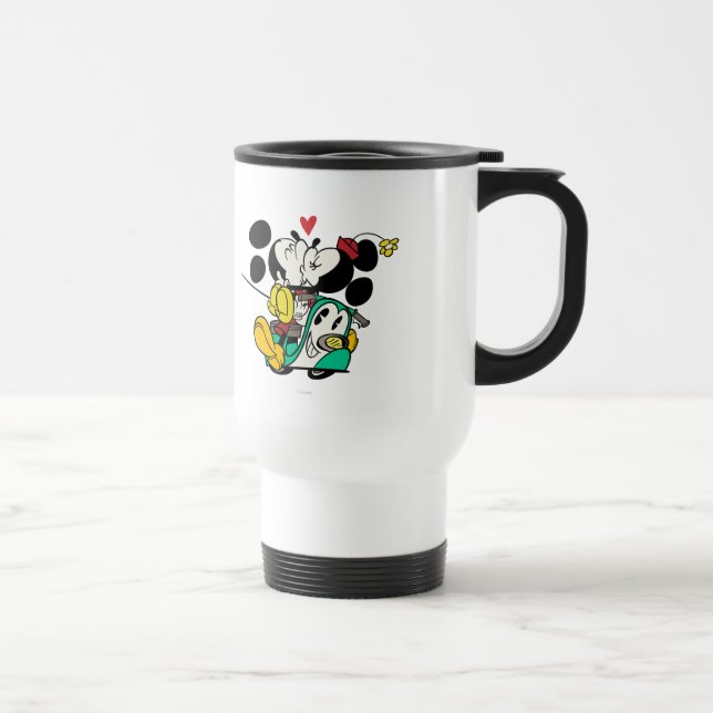 French Mickey | Mickey and Minnie Kissing Travel Mug (Right)