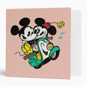 French Mickey Mickey and Minnie on Vespa Binder