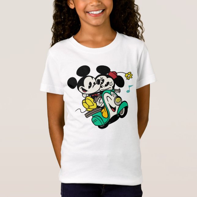 French Mickey | Mickey and Minnie on Vespa T-Shirt (Front)