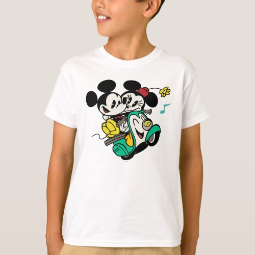 French Mickey  Mickey and Minnie on Vespa T_Shirt
