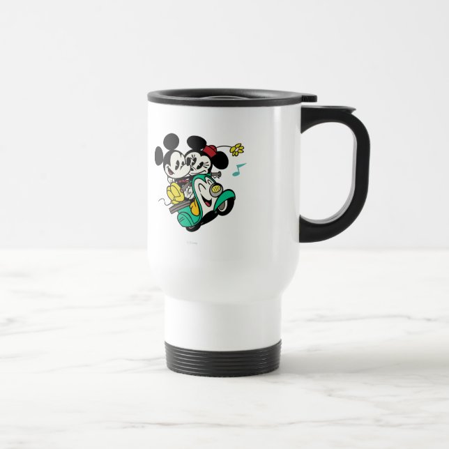 French Mickey | Mickey and Minnie on Vespa Travel Mug (Right)