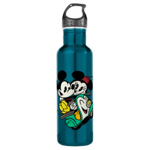 French Mickey Mickey and Minnie on Vespa Water Bottle