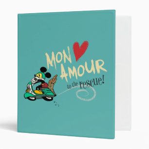 French Mickey Mon Amour 3 Ring Binder