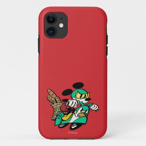 French Mickey  Racing in Vespa iPhone 11 Case