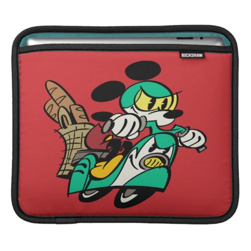 French Mickey  Racing in Vespa iPad Sleeve