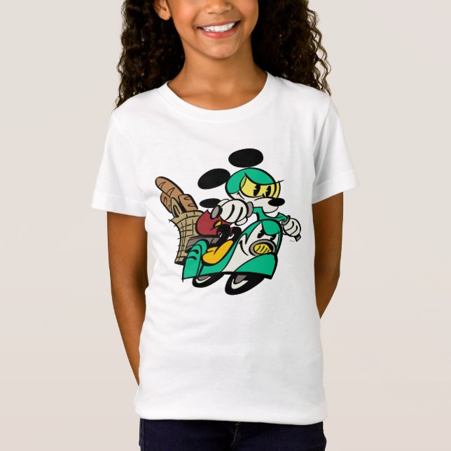 French Mickey | Racing in Vespa T-Shirt (Front)