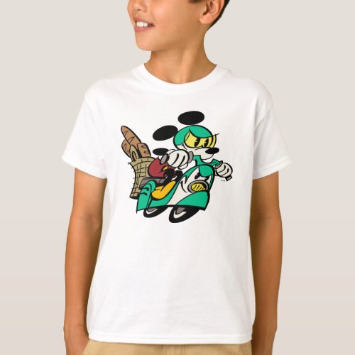 French Mickey  Racing in Vespa T_Shirt