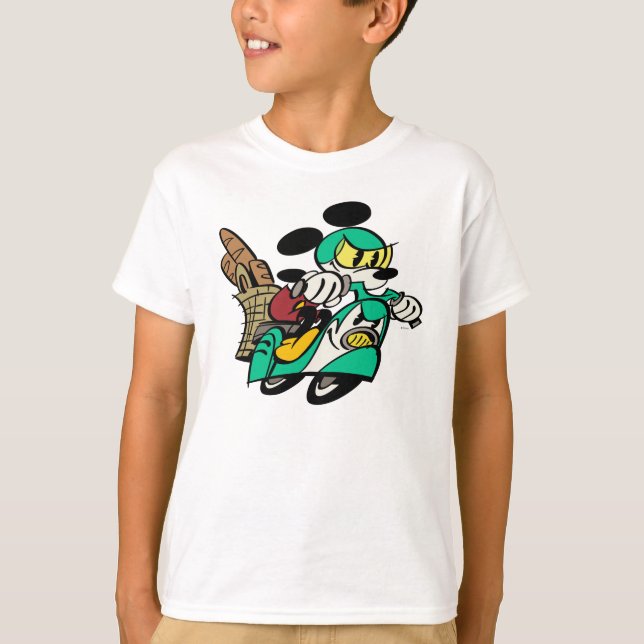 French Mickey | Racing in Vespa T-Shirt (Front)