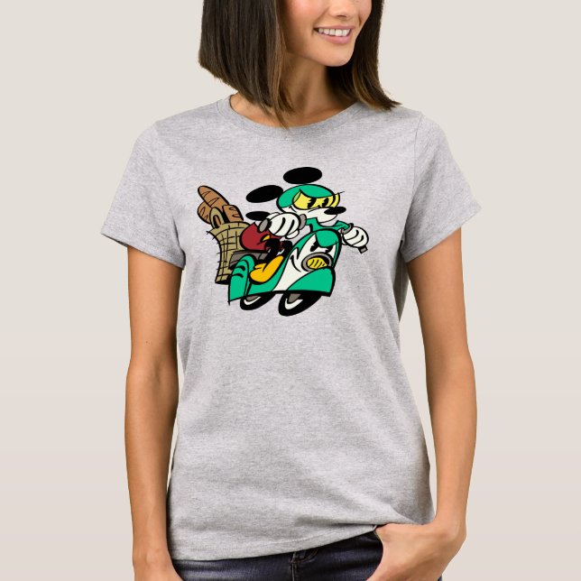 French Mickey | Racing in Vespa T-Shirt (Front)