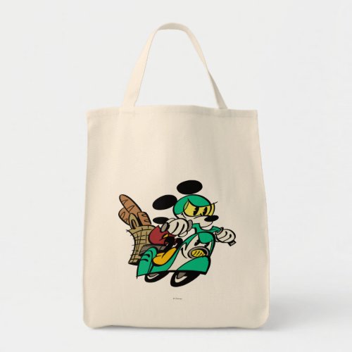 French Mickey  Racing in Vespa Tote Bag