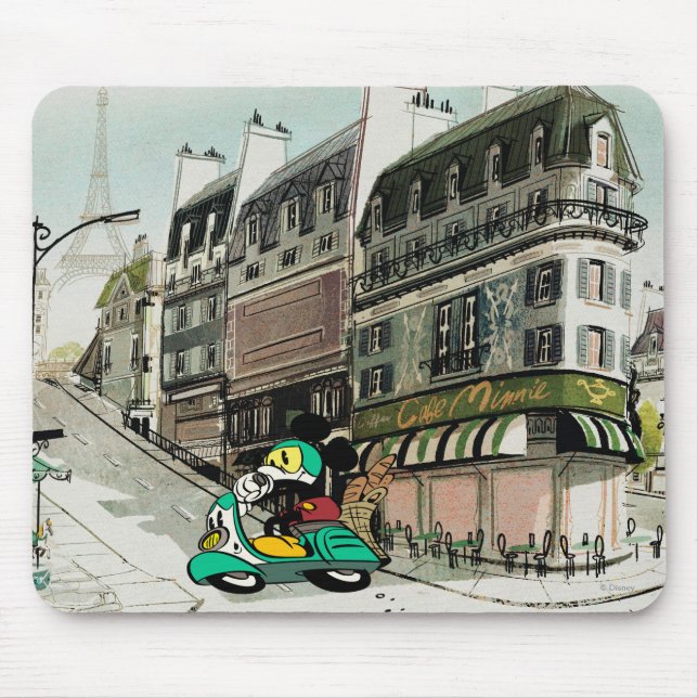 French Mickey | Speeding  Mouse Pad (Front)