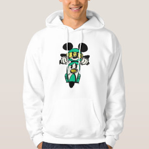 French Mickey Straight Ahead in Vespa Hoodie