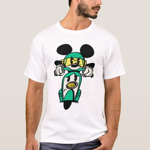 French Mickey  Straight Ahead in Vespa T_Shirt