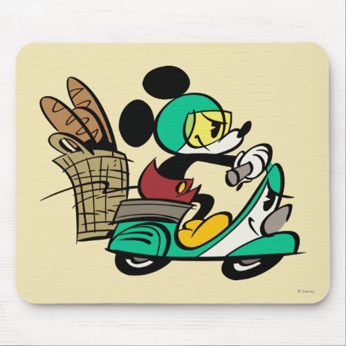 French Mickey  Vespa Mouse Pad