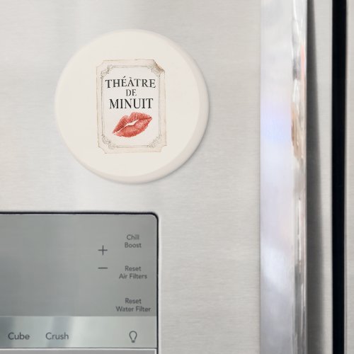 French Midnight Theatre Red Lips Kiss Magnet