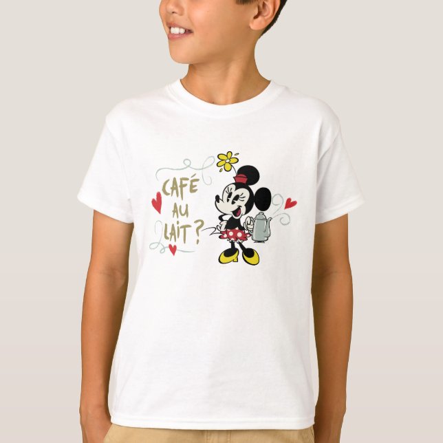 French Minnie | Caf� au Lait? T-Shirt (Front)