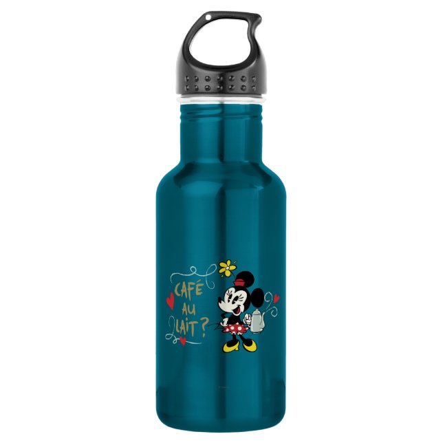 French Minnie | Caf� au Lait? Water Bottle (Front)