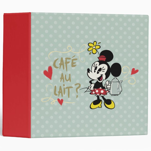 French Minnie | Café au Lait? 3 Ring Binder (Front/Spine)