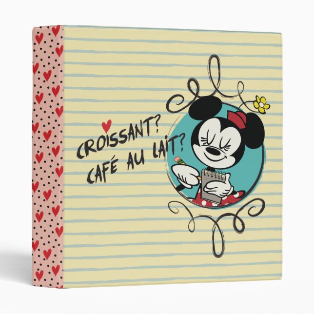 French Minnie | Croissant 3 Ring Binder (Front/Spine)