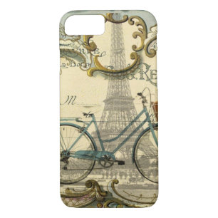 french modern vintage bike paris eiffel tower iPhone 8/7 case