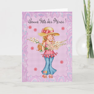 French Mother's Day Card, Bonne Fete Des Meres Card