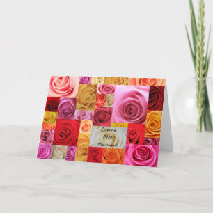 French Mother's Day patchwork roses Card