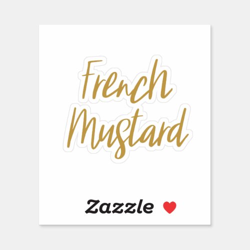 French Mustard Storage Sticker