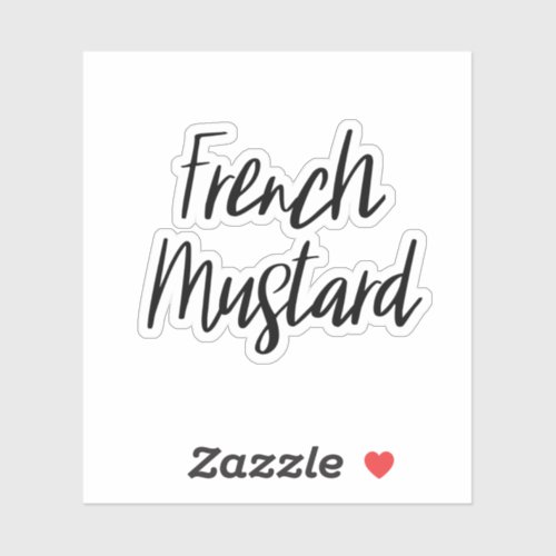 French Mustard Storage Sticker