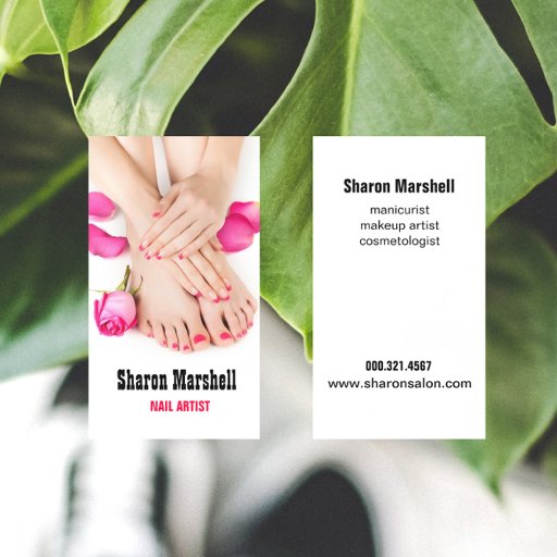 Customizable French Nails Manicurist Beauty Salon Spa Business Card