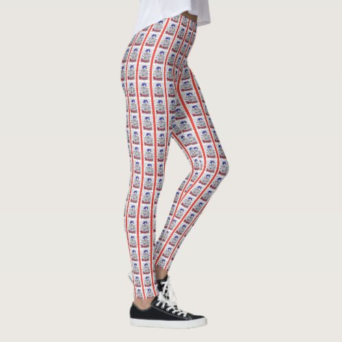  French National Color Pattern Design Leggings