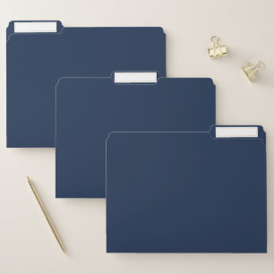 French Navy Blue Solid Color File Folder