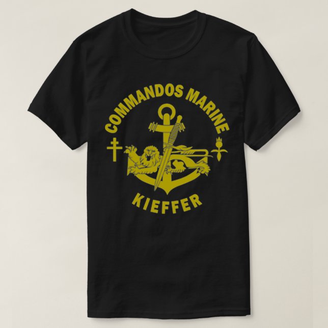 French Navy Special Forces Commandos Marine Kieffe T-Shirt (Design Front)