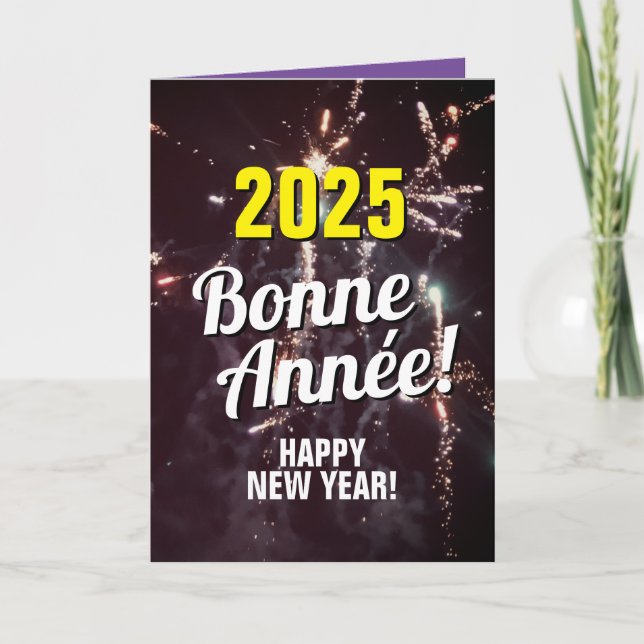French New Year 2025 | Send via Text Download  Holiday Card (Front)