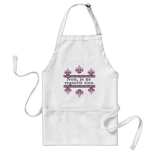 French No Regrets Products Adult Apron