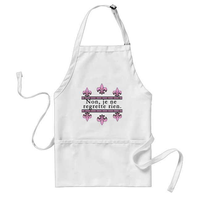 French No Regrets Products Adult Apron (Front)