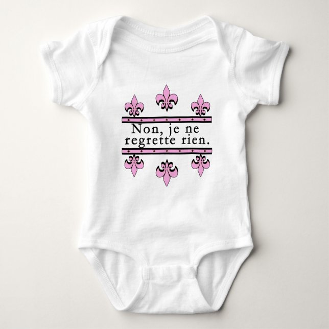 French No Regrets Products Baby Bodysuit (Front)