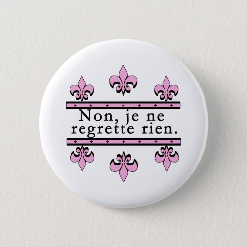 French No Regrets Products Button