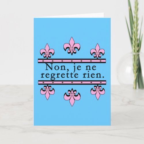 French No Regrets Products Card
