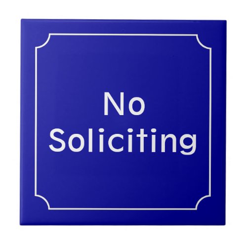 French No Soliciting Sign Ceramic Tile