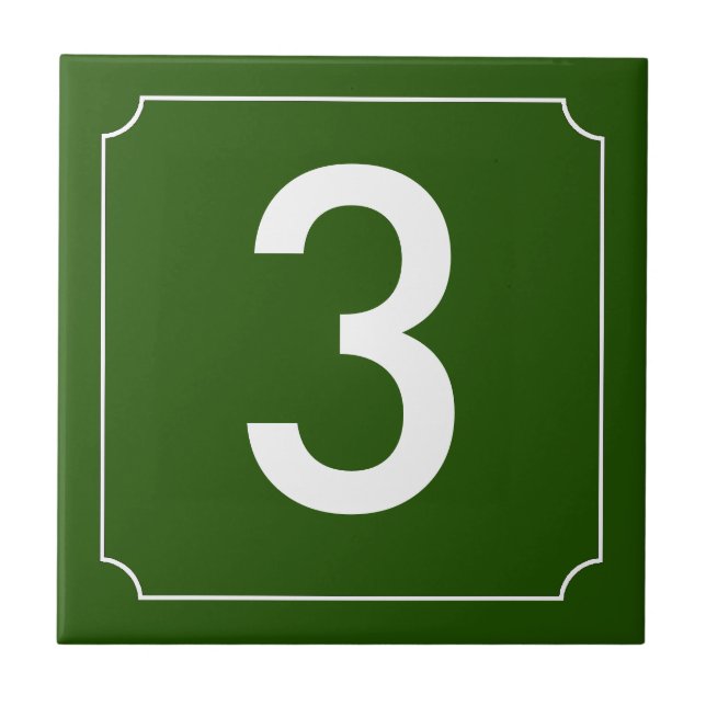 French Number Ceramic Tile (Front)