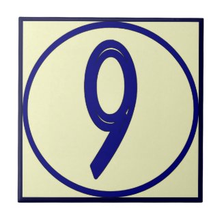 French Number Tile 6 or 9