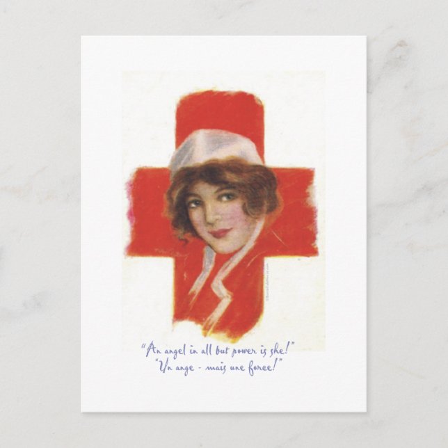 French Nurse Angel Postcard (Front)