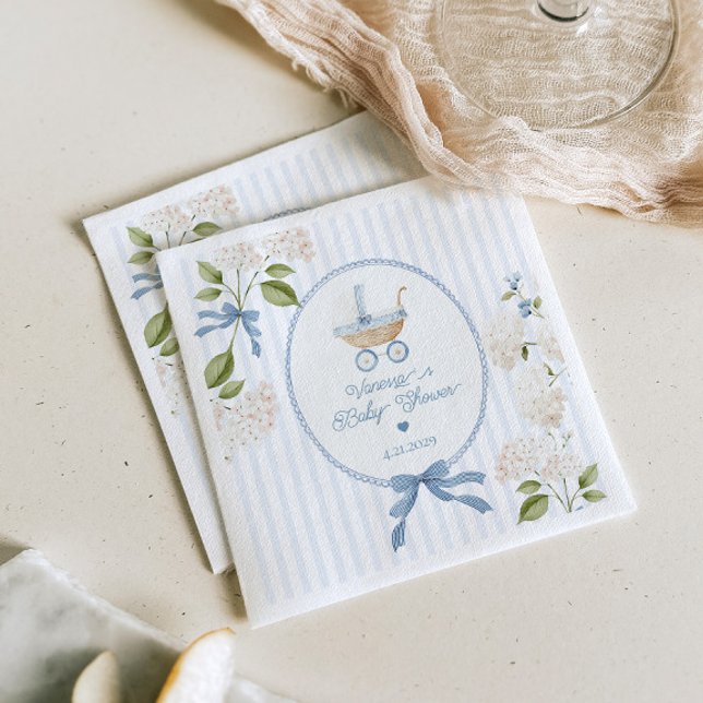 French Nursery Vintage Carriage Baby Shower Napkins (Creator Uploaded)