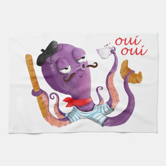 French Octopus Towel (Horizontal)