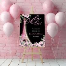 French Oh la la Bridal Shower Welcome Sign